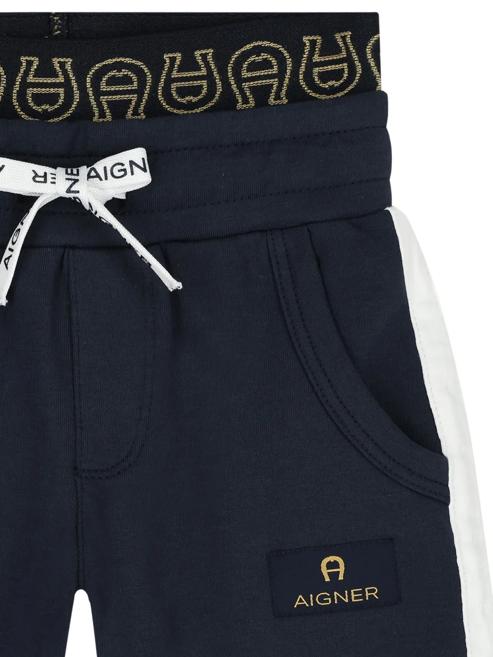 AIGNER LOGO-APPLIQUÉ SHORTS