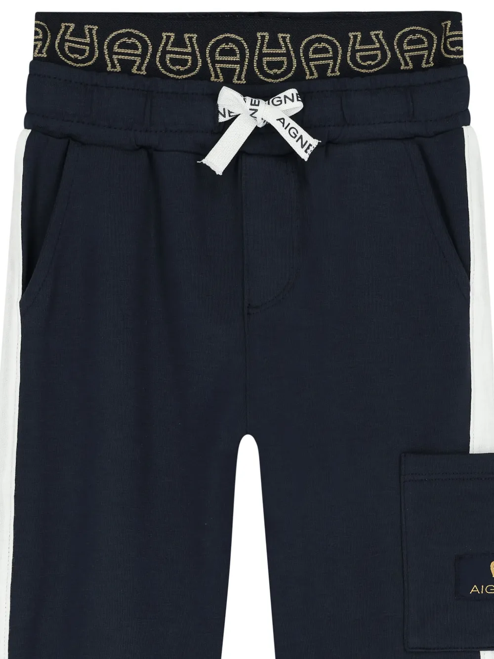 Shop Aigner Logo-appliqué Track Pants In Blue