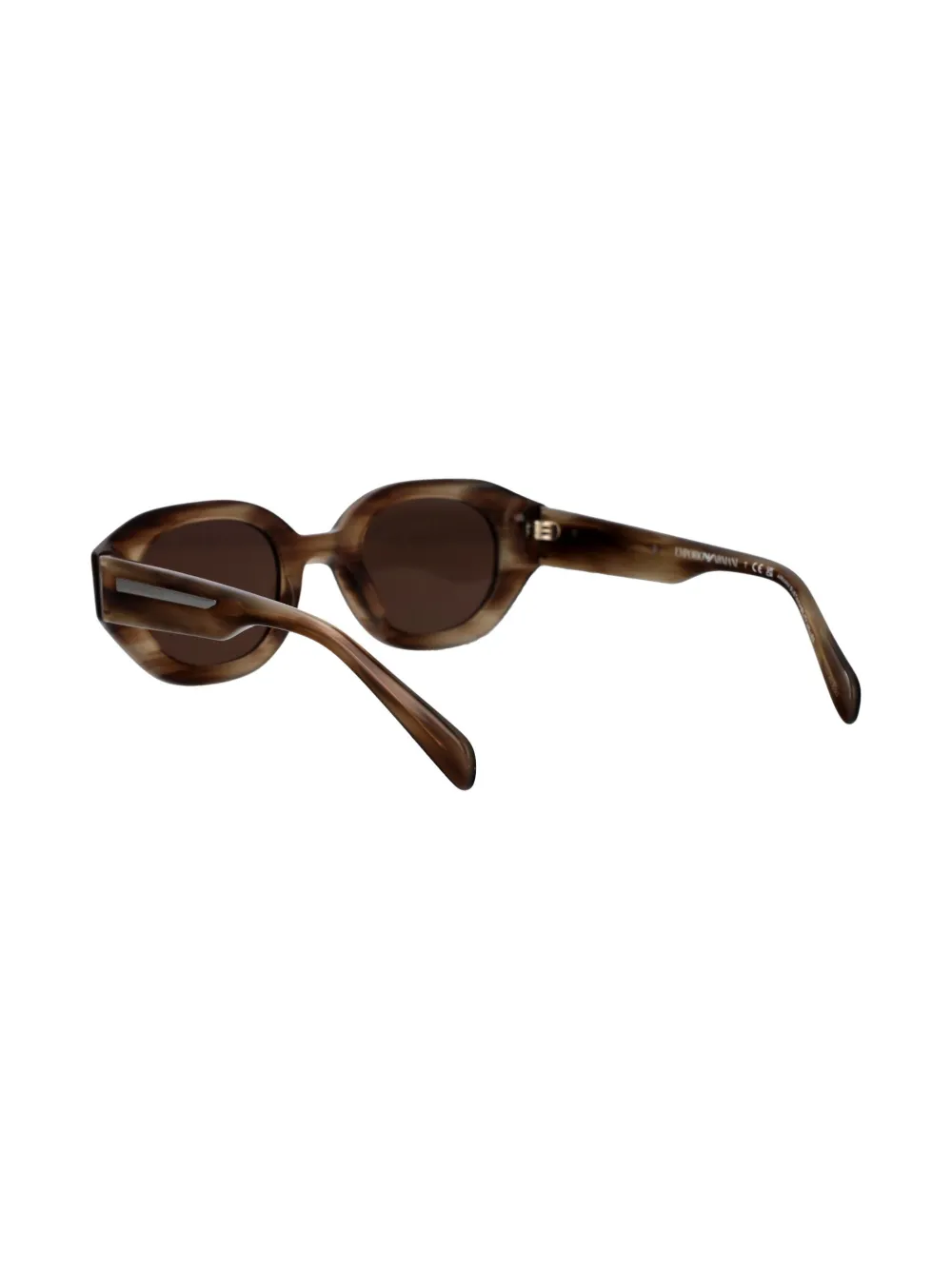 Emporio Armani Zonnebril met rond montuur Bruin