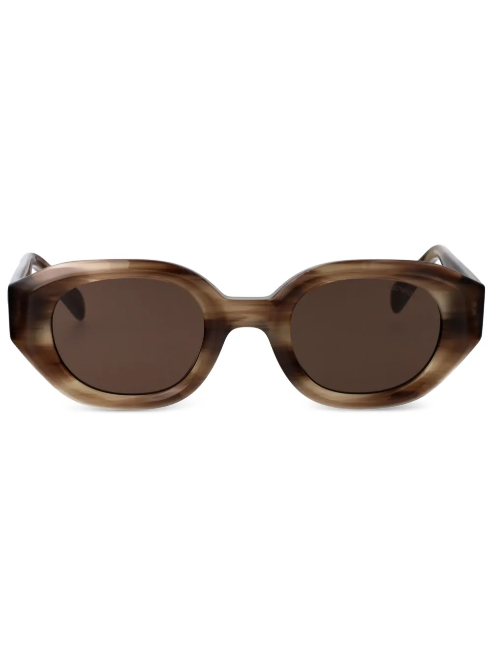 Emporio Armani Zonnebril met rond montuur Bruin