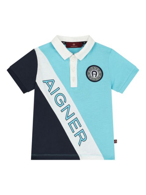 Aigner Kids logo-print polo shirt 