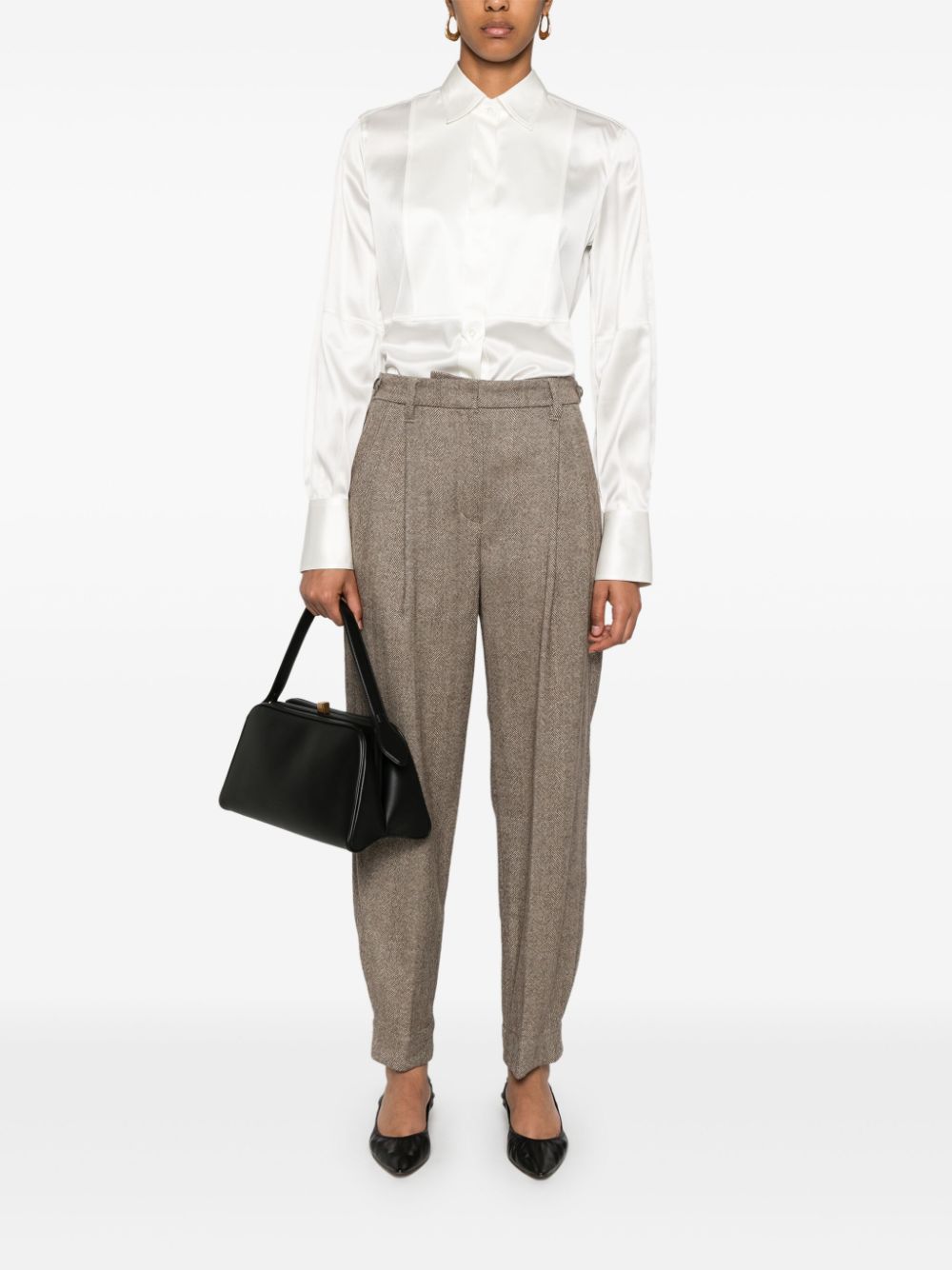 Brunello Cucinelli satin shirt - Neutrals