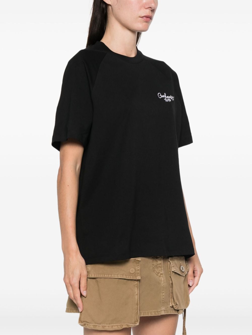 Shop Carhartt Signature T-shirt In Black