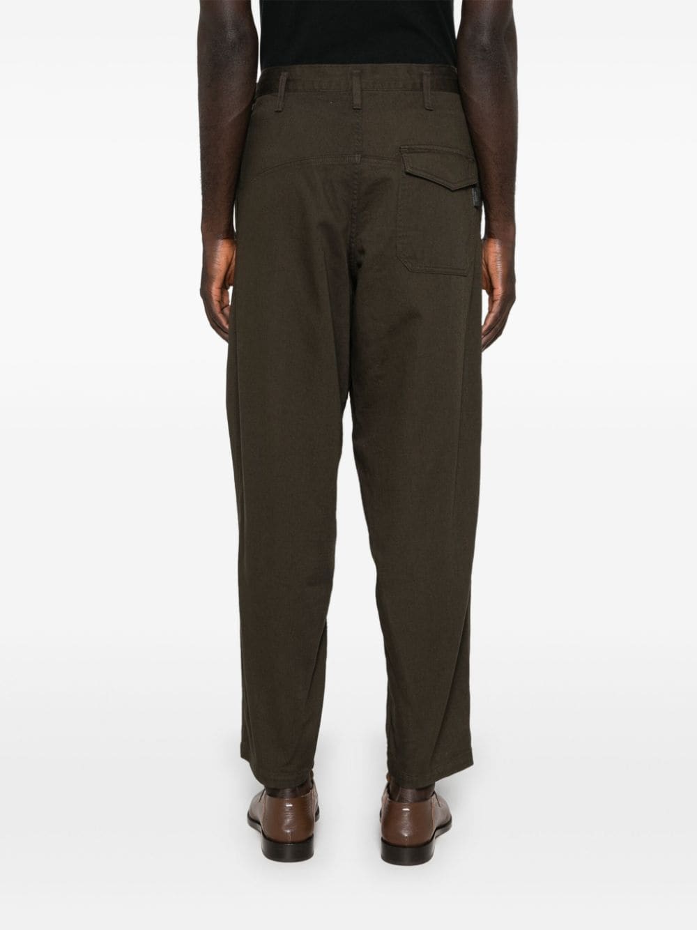 Shop Yohji Yamamoto Drop-crotch Trousers In Green