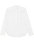 Nude ruffle-detail shirt - White