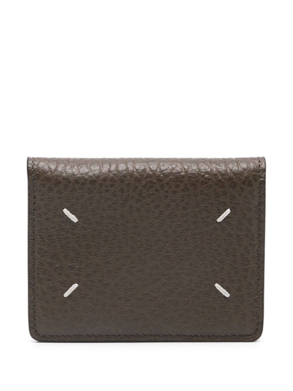 Shop Maison Margiela Four-stitch Cardholder In Brown