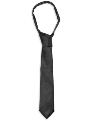 Prada トライアングルロゴ レザーネクタイ | ブラック | FARFETCH JP