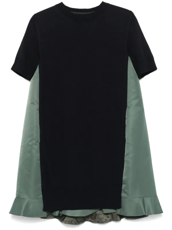 sacaiサカイ★ネイビー ストライプ パネル ミニドレス Sacai パネル ミニドレス | ブルー | FARFETCH JP