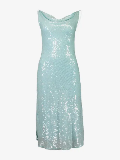 LAPOINTE robe ornée de sequins à col bénitier