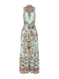 Camilla printed silk maxi dress - Blue