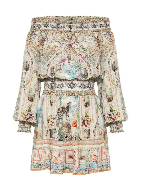 Camilla printed silk mini dress