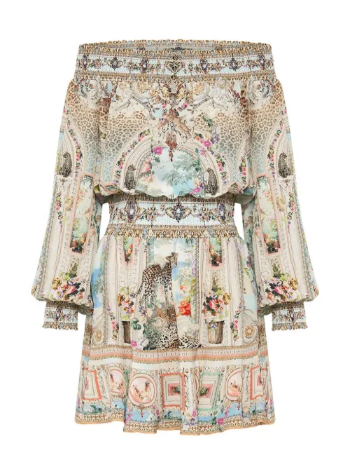 Robe courte à imprimé graphique - Camilla - Modalova