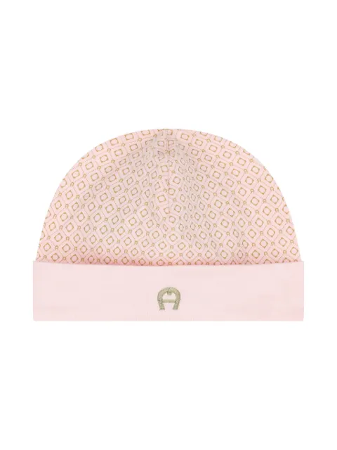 Aigner Kids gorro con logo bordado