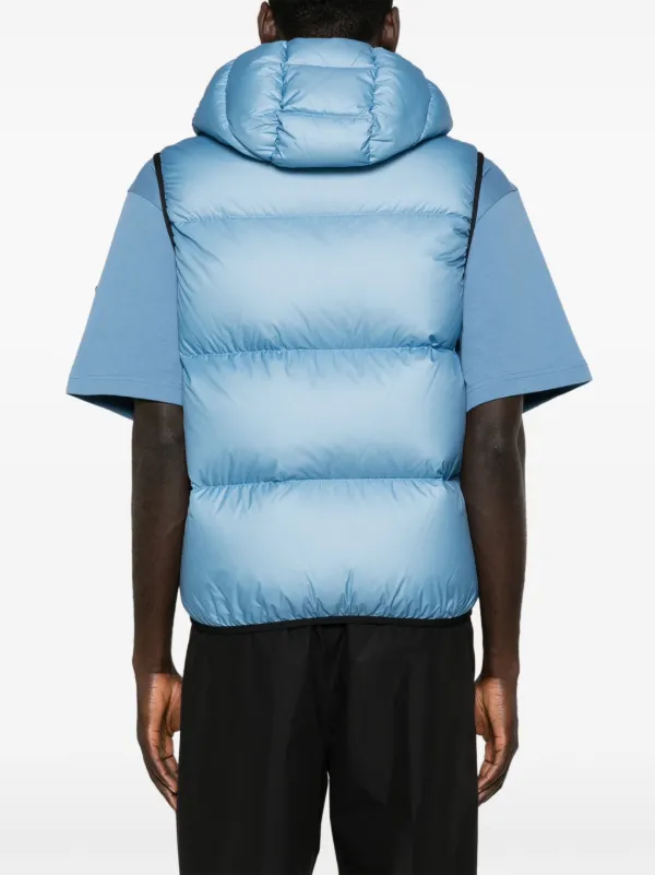 Moncler Lausen Hooded Gilet | Blue | FARFETCH