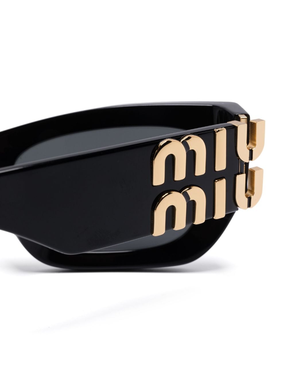 Shop Miu Miu Glimpse Sunglasses In 黑色