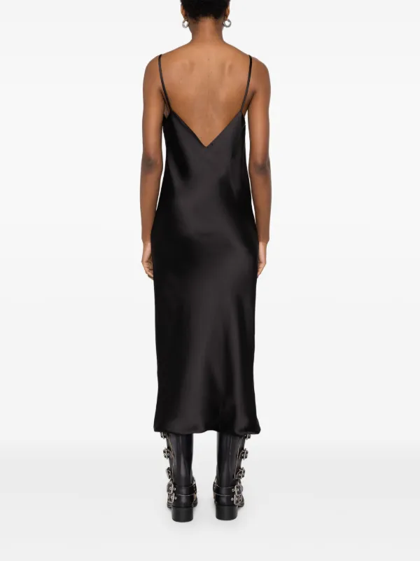 Norma Kamali bias-cut Slip Midi Dress | Black | FARFETCH
