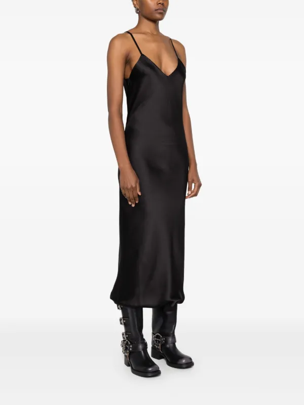 Norma Kamali Bias Slip Dress to Midcalf - Black / Size L