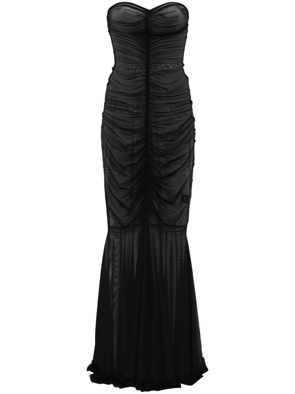 strapless fishtail gown