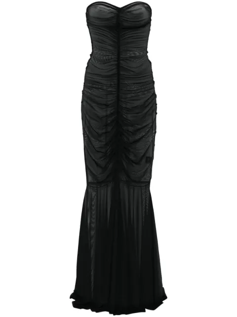 Norma Kamali robe longue à design sans bretelles