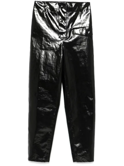 Saint Laurent paperbag-waist coated trousers