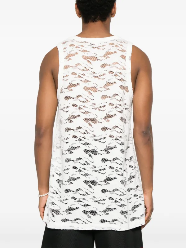 Comme Des Garçons Homme Plus レース タンクトップ | ホワイト