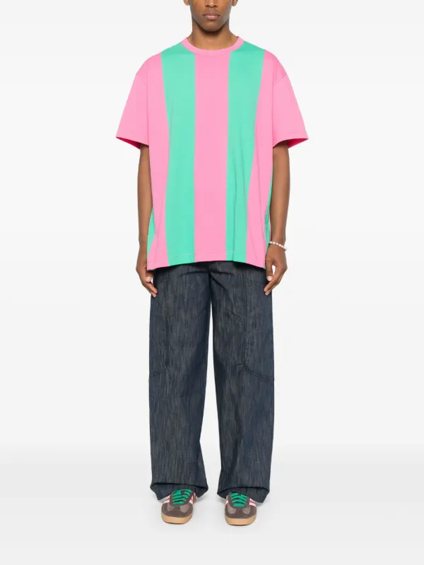 Comme Des Garçons Homme Plus Striped T-shirt | Pink | FARFETCH