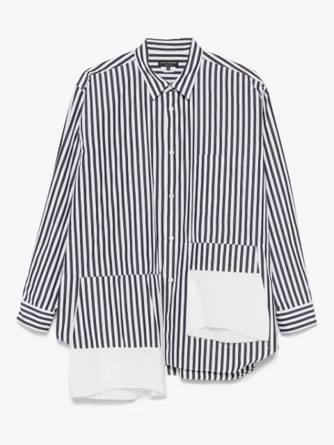 Comme des Garçons Homme Plus 비대칭 스트라이프 셔츠
