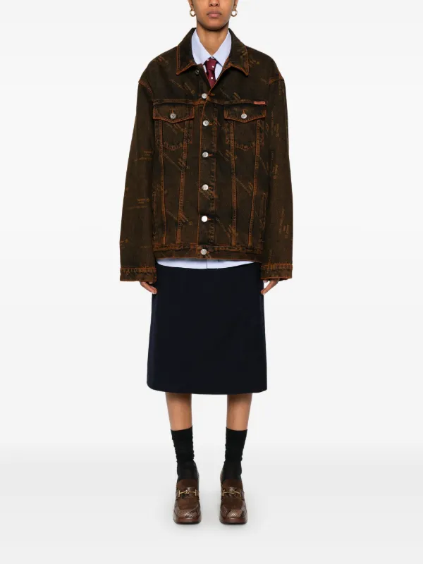 Martine Rose Oversized Denim Jacket | Orange | FARFETCH
