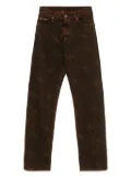 Martine Rose logo-print jeans - Orange