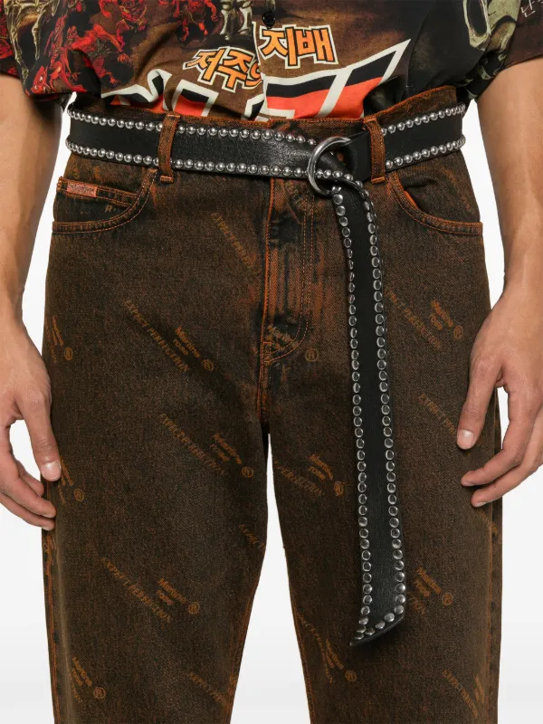 Martine Rose logo-print Jeans | Orange | FARFETCH