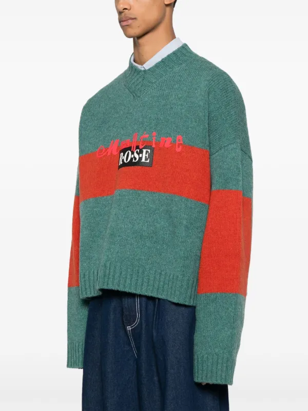 【関税込み】Martine Rose グリーン Fine インターシャ セーター Martine Rose インターシャニット セーター | グリーン