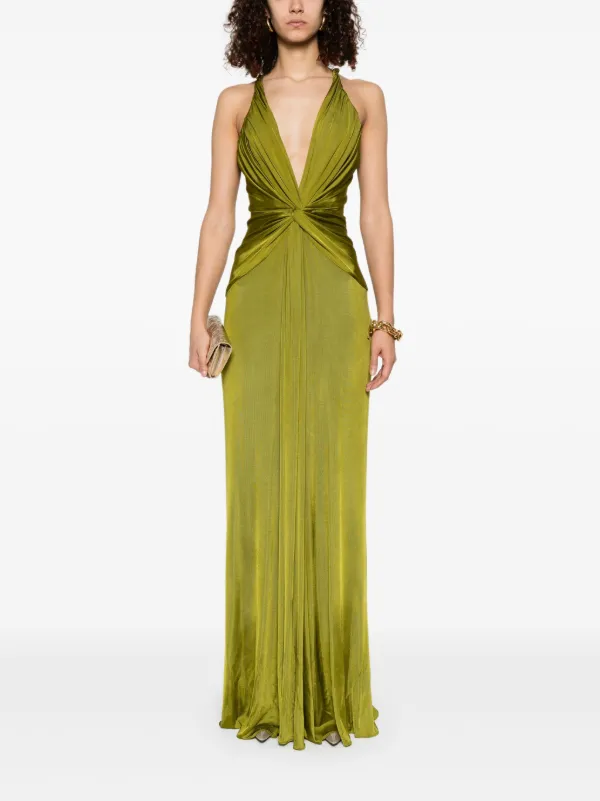 TOM FORD knot-detail Maxi Dress | Green | FARFETCH