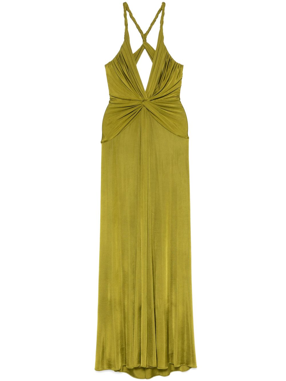 TOM FORD Maxi-jurk met geknoopt detail Groen