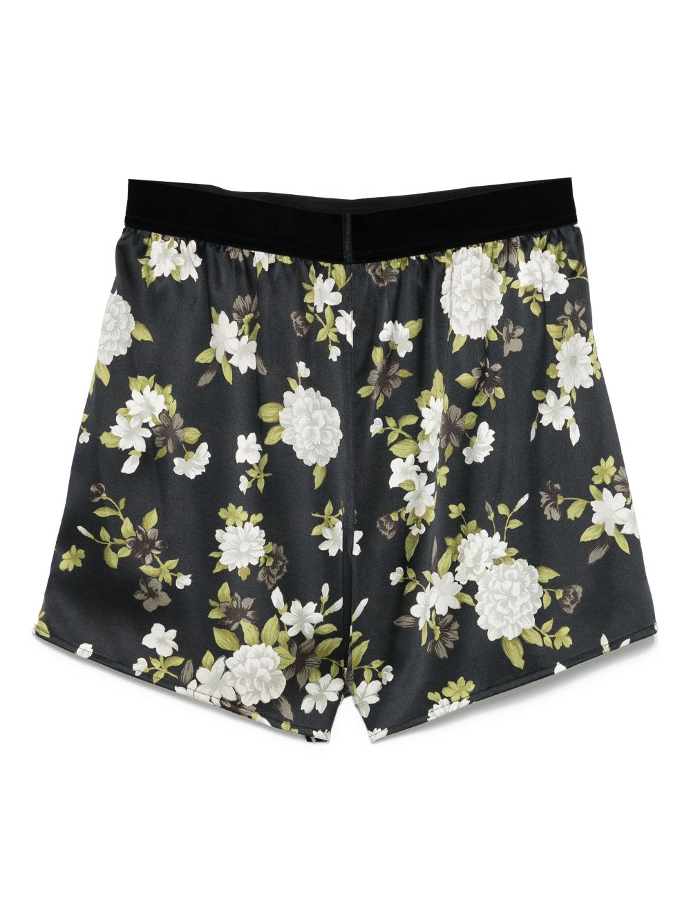 TOM FORD floral-print pajama shorts - Black