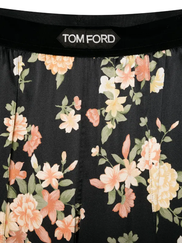 ショートパンツ [TOMFORD] Floral-Print Pajama Trousers Cl TOM FORD floral-print Pajama Trousers | Black | FARFETCH CA