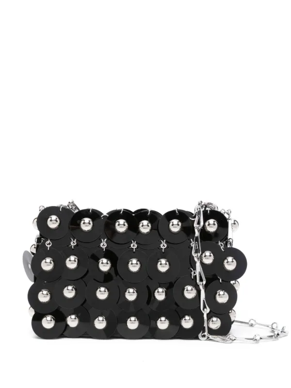 ショルダーバッグ・ポシェット Rabanne Sparkle Black Faille Studded Bag Rabanne Shoulder bags for Women | Online Sale up to 41% off