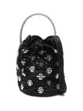 Rabanne raffia bucket bag - Black