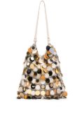 Rabanne sequinned shoulder bag - Neutrals