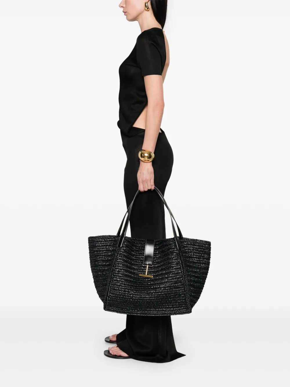 TOM FORD Grote Tara shopper - Zwart