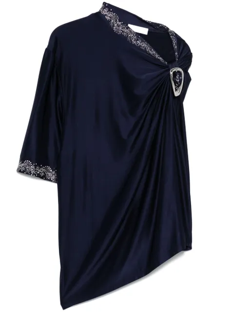 Rabanne buckle-detail draped top