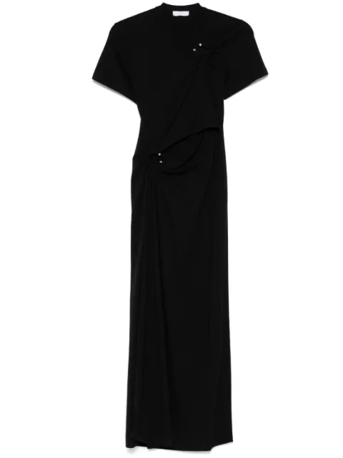 Rabanne vestido midi de tejido jersey