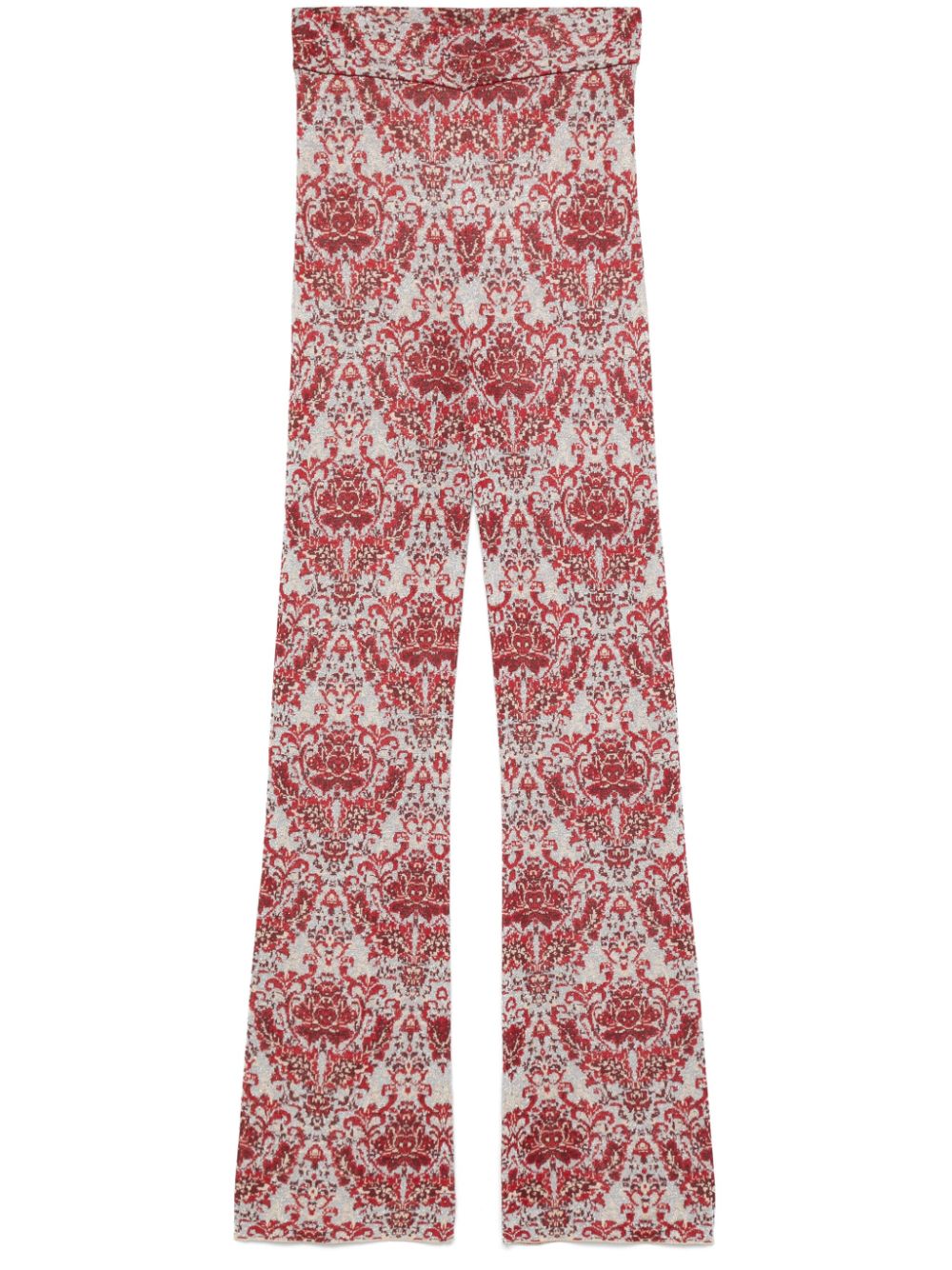 Rabanne paisley jacquard slim trousers - Red