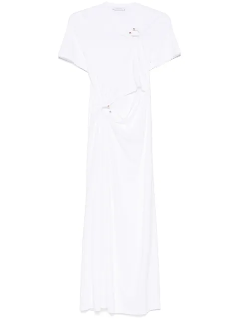 Rabanne vestido midi de tejido jersey