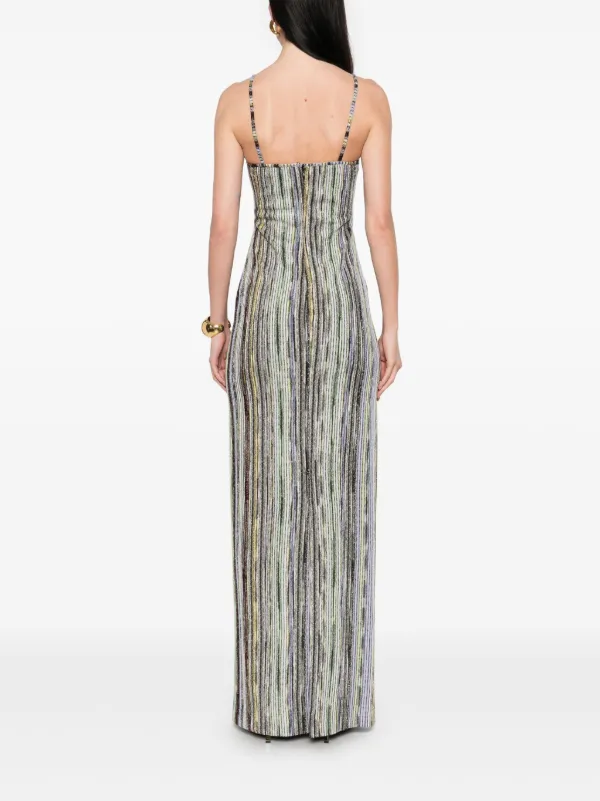 Missoni Striped Lurex Dress | Silver | FARFETCH