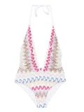 Missoni zigzag-woven swimsuit - White