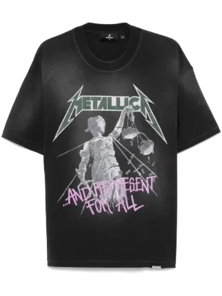 REPRESENT★x llica Justice Tシャツ Metallica Justice T-Shirt | Stained Black | REPRESENT