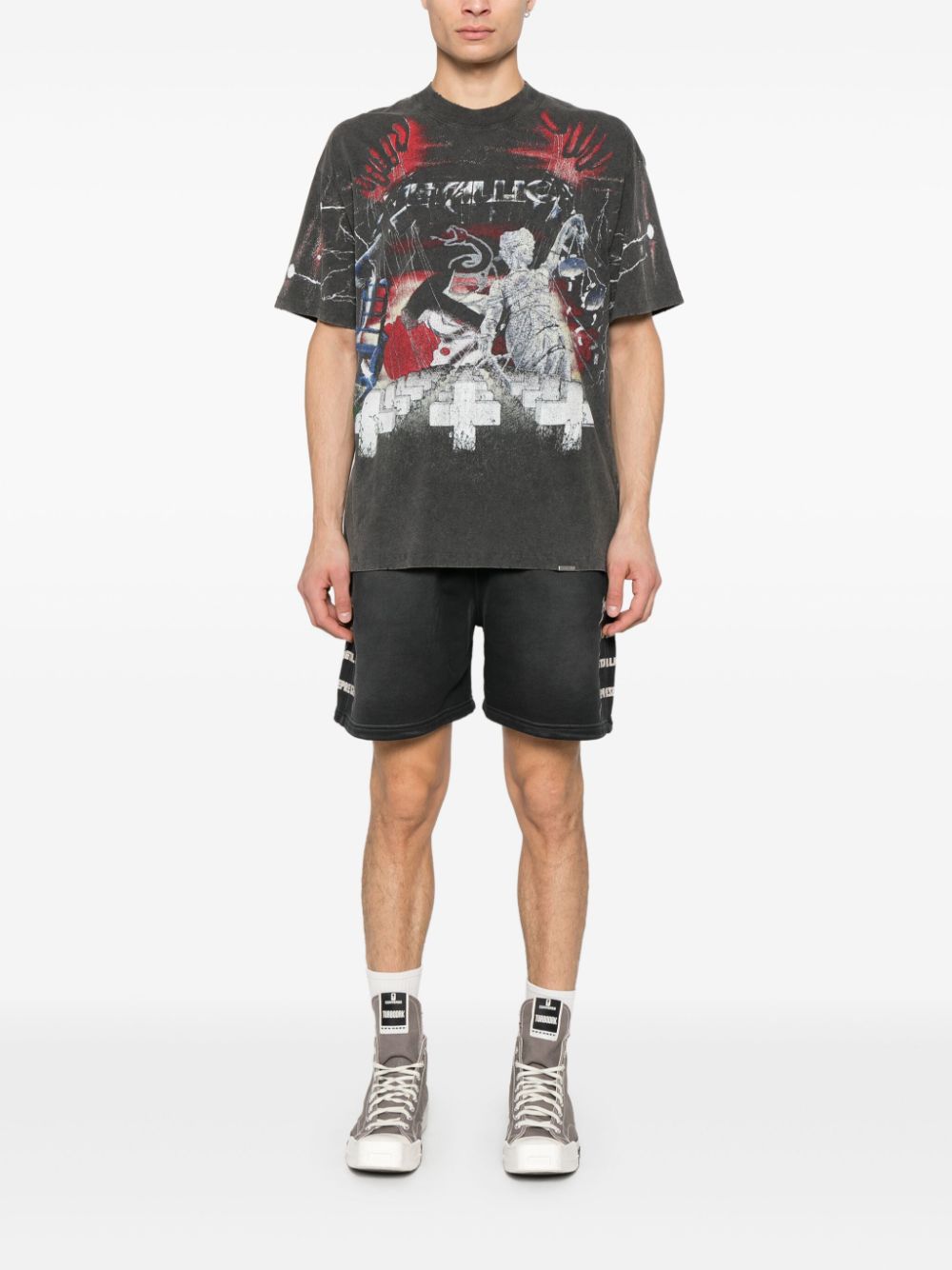 Represent x Metallica 40 Year Anniversary shorts - Grijs