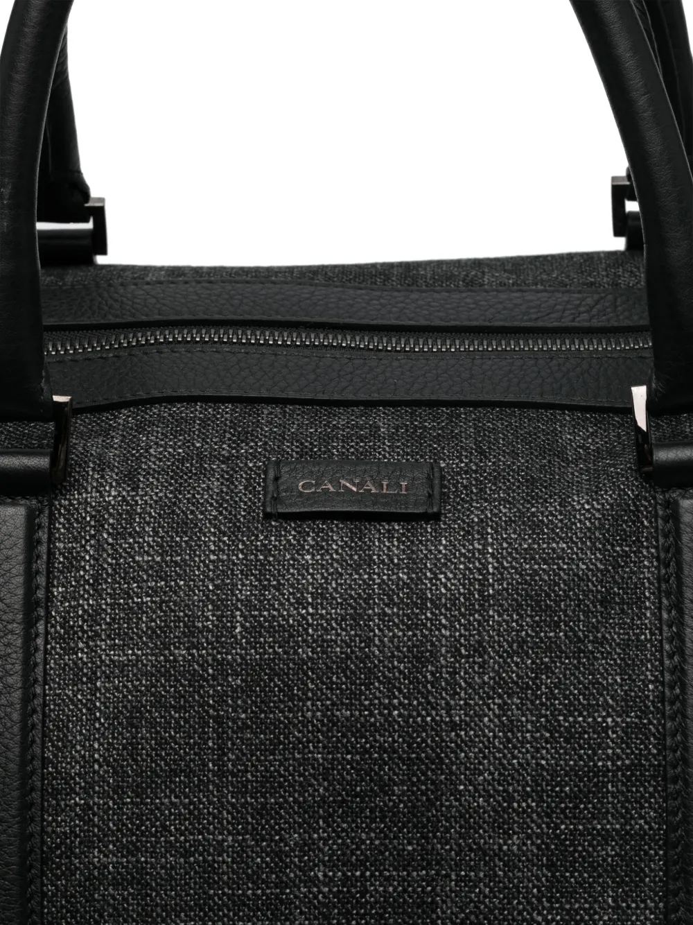 Canali Duffeltas met logopatch Grijs