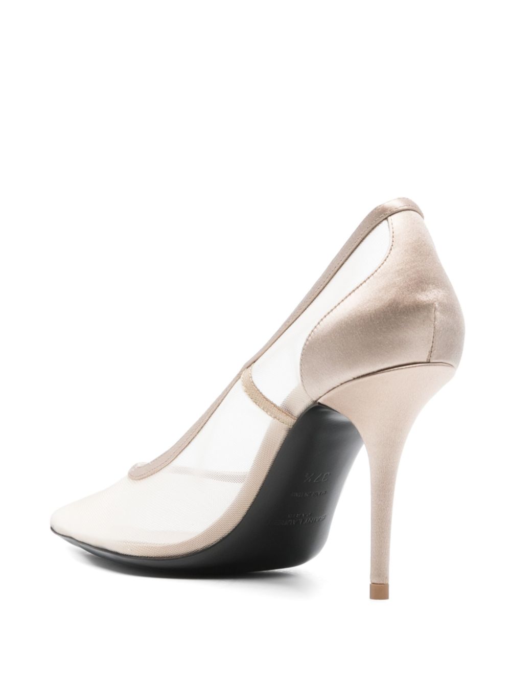 Saint Laurent 80 mm mesh pumps Beige