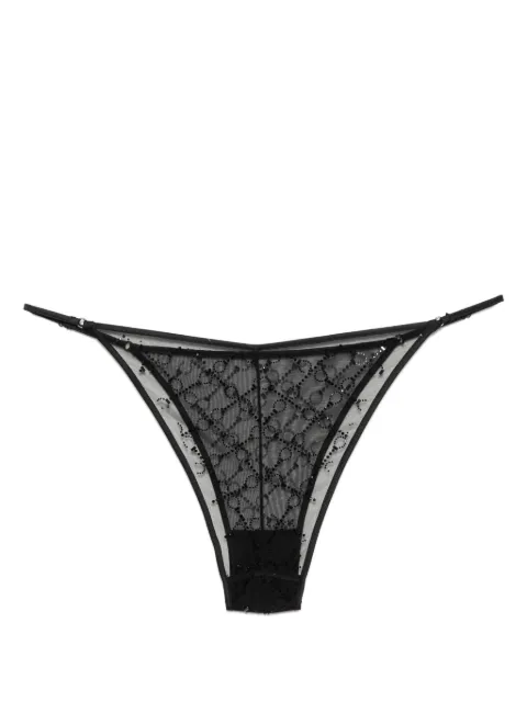 Kiki de Montparnasse Handcuff rhinestone-embellished string briefs